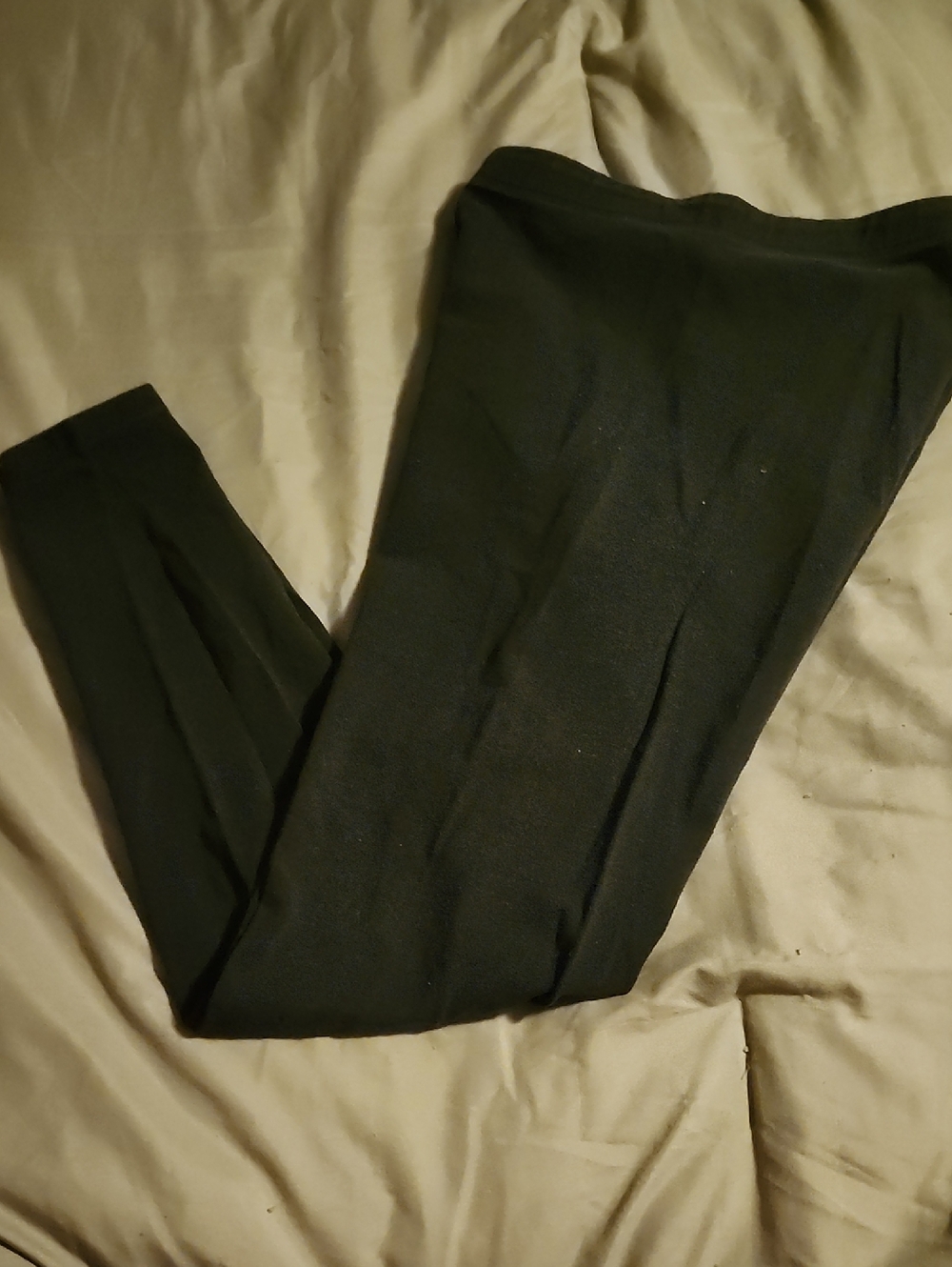 Champion Black Leggings with White Script Logo